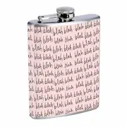 Blah Blah Blah Em1 Flask 8oz Stainless Steel Hip Drinking Whiskey