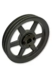 2 GROOVE CAST IRON ELECTRIC MOTOR PULLEY SHEAVE 10.25", TWO GROOVE 3L 4L A BELTS