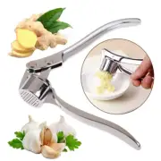 Stainless Steel Garlic Press Crusher Squeezer Masher Home Kitchen Mincer Tool