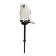 Winter Owl Garden Ornaments Solar Power Light Solar Garden Statue