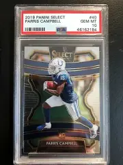 PARRIS CAMPBELL 2019 Select Rookie RC COLTS PSA 10 REGISTRY