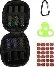 SHERCHPRY 1Set Essential Oil Storage with Refillable Bottles and Zipper Bag Leak Design for Portable Use for Travel and Aromatherapy