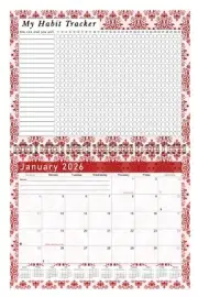 2026 Monthly Desktop/Wall Calendar/Planner - Habit Tracker - (Edition #05)