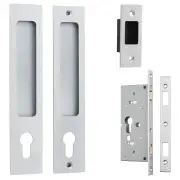 Rectangular Sliding Door Pull Entrance Kit w Lock