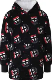 St Kilda Saints AFL Adults Oversized Flanket, Snugget Hoody
