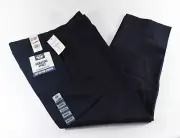 Dockers Mens Signature Khaki Pants New 34 36 40 Classic Fit Flat Front Navy Blue