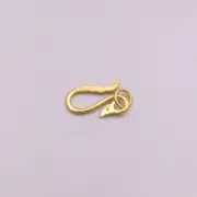 Real 18k Yellow Solid Gold Hook Phoenix Head S Clasp Connector Jewelry Making