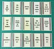 Apothecary Pharmacy Chemist Drugstore Set of Original Bottle Labels 1950 #7