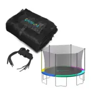Replacement Trampoline Safety Net Enclosure - for 14ft Frame / 6 Poles, Black