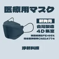 在飛比找PChome24h購物優惠-【台灣淨新】4D魚型 韓版KF94 醫療口罩 醫療用口罩 台
