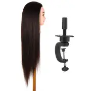 30% Human Hair Mannequin Head 24'' Manikin Head for Cosmetology Dummy Head C3M1