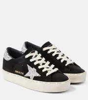 [Golden Goose] Golden Goose Hi Star glitter suede sneakers AU 9 black
