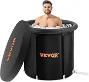 VEVOR Ice Bath Tub, 90 cm Long Cold Water Therapy Plunge Tub for Athletes, Portable Outdoor Ice Barrel Plunge Pool for Recovery, 370L Inflatable Folding Bathtub with Cover, Home Ice Pod for Adult