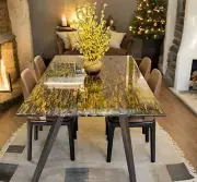 48"x24" Unique Tiger Eye Stone Office Entryway Table Modern Slab And Dining Deco