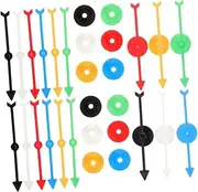 Generic 18pcs Rotating Plastic Pointer Arrows Product Turntable Arrow Classroom Game Replacement Games Clear for Classroom Game with Numbers Fidget