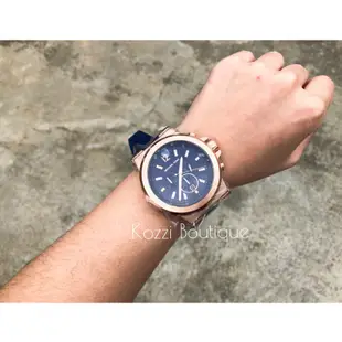 Michael Kors mk8295 玫瑰金 矽膠 錶帶 藍色 手錶 mk 錶 mk 手錶 MK 男錶