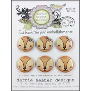 LION No Lion Set FLAT BACK TIN PIN Embellishments Set Darcies DHD378 NEW