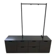 IKEA NORDLI Add-on Clothes Rail in Black | Brand New in Box