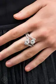 Paparazzi: Over The Top Glamour - White Ring