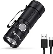ALONEFIRE X30 Mini LED Flashlight USB Rechargeable Bright Small Torch 5 Modes Portable Pen Light Waterproof Long Battery Life with Tail Magnet, Clip, Battery for Outdoor, EDC Carry, Hiking
