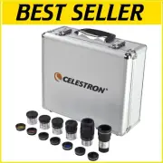 14-Piece Plossl Eyepiece & Filter Kit with Carry Case for Enhanced Astronomy