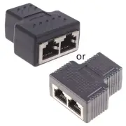 RJ45 Splitter Connector Adapter to 2 Ways Ethernet Splitter Coupler Plug for