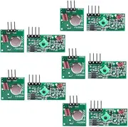 Fahgaer 5 Sets 433M Transmitter + Receiver Kit High Frequency Super Regenerative Transceiver Module for Burglar Alarm