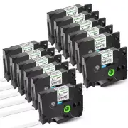 Compatible for Brother P-Touch Label Maker TZ TZe 221 Tape Cartridge White 12PCS