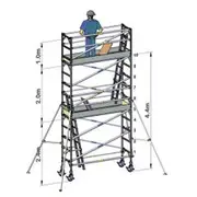 OLDFIELDS 4.4x2.4x0.7M D - 2 WD Scaffold Pro Series Mobile Tower TP07244402