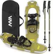 Army Green Lightweight Aluminum Crampon Protector Trekking Poles Snowshoes 25"