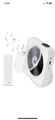 AUSTEPAX CD Player with Bluetooth - Desktop Players for Home LCD...
