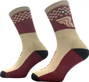 Riding Culture Checkerboard, socks unisex , color: Red/Beige/Black , size: 36-39 EU