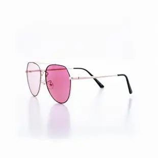 【ASLLY】S2031飛行員變色雙抗粉色墨鏡/太陽眼鏡