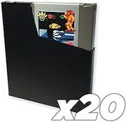 Old Skool 20 package Cartridge Dust covers for USE with Nintendo NES game Cartridges, Dust Protection Sleeves - Black