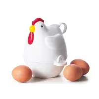 在飛比找momo購物網優惠-【EXCELSA】3格微波煮蛋器 母雞(耐熱 微波料理 懶人