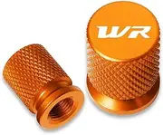 TZFQQIWT Wheel Tire Valve Stem Caps Cover with Compatible with WR125X WR125R WR200 WR250 F WR250R WR250X WR250Z WR426F WR450F(Orange)