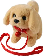 Interactive Plush Golden Retriever Toy - Walking, Barking, Wagging Tail