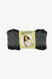 DMC LOOP TO LOOP - LACY YARN Gray Black Fast Shipping Knit Crochet Craft