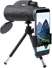 Monocular Telescope by Higher Path Products,12x Magnification Zoom Lens Telescope High Definition,with Phone Holder Clip & Tripod, BAK4 Prism