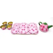 AZ Trading & Import PS79C Metal Teapot & Cups Kitchen Playset Flower