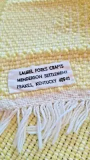 VINTAGE APPALACHIAN MTS 6 PC LOOM WOVEN PLACE MATS HENDERSON SETTLEMENT KY