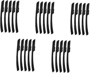 minkissy 5pcs Eyebrow Scraper Razors Shaver Straight Razor Barber Razor Smooth Dermaplaning Tools Facial Razor Dermaplaning Kit for Women Face Dermaplane Tool for Face Black Plastic