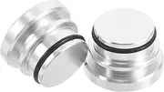 CHILDWEET 2pcs Cigarette Lighter Socket Cover Dustproof Auto Plug Cap for Cars Elegant Silver Design Easy Installation Protects Lighter Socket From Damage