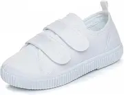 [TangDao] Boys Girls Canvas Sneakers Casual Low Top Slip On Flats Lightweight Comfy White Walking School Shoes,US5.5,1888