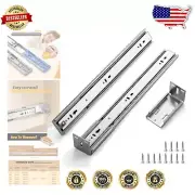 Stainless Steel 16-Inch Soft Close Drawer Slides - 6 Pairs for Easy Installation