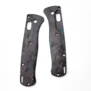 Hot 1 Pair Custom Made 3K Blue CF Handle Scales For Benchmade Bugout 535 Knives