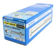 Zenith CUP HEAD BOLTS & NUTS 12Pcs Hot Dipped Galvanised- M12x180mm Or M12x200mm
