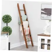 Blanket Ladder for Living Room and Bedroom, 5ft 8 inch, 6-Tier Wall Leaning