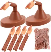 MUSISALY Practice Nail Hand Model Manicure Training Hand Stand Realistic Prosthetic Hand for Nail Art Beginners