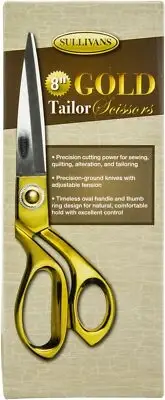 Sullivans 39856 Gold Tailor Scissors 8"-